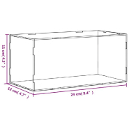 Vidaxl boîte d'affichage transparente 24x12x11 cm acrylique 154910_4