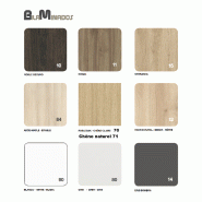 Banque d'accueil ton bois Pano - Ofitres - 120, Hêtre clair, Noir brillant / mélaminé blanc_4