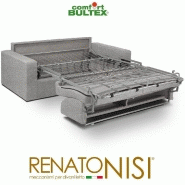 Canapé convertible express CRÉPUSCULE - Matelas BULTEX® 140cm - Tissu tweed fashion gris silver_4