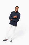 Polo jersey manches longues homme - Kariban Réf: K264 - 100% coton, col chemise, tailles S à 3XL_4
