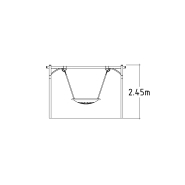 Balançoire Stratus pour aires de jeux - réf 8000751 - Hags - structure en acier - couleur gris - fondation à enterrer_4