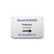 Plaque d'identification professionnelle en aluminium anodisé