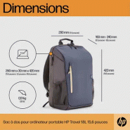 Sac à  dos pour ordinateur portable 15,6 pouces HP Travel 18 litres (bleu nuit)_4