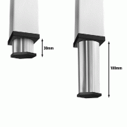 Table inox de découpe avec plan blanc - Profondeur 600 mm | Ggm - 1000_4