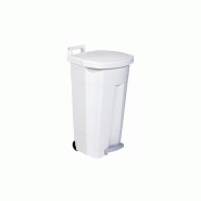 POUBELLE a pedale 90l BOOGY blanc avec couvercle coloris au choix_4