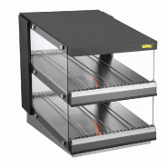 Vitrine chauffante inclinée à glissière 2 étagères - Buffalo - HW925_4
