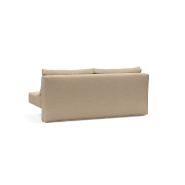 Canapé design Achillas multifonction convertible - lit 155x200 cm - pieds métal noir - tissu Phobos Mocha_4