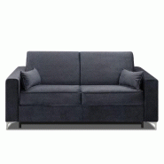Canapé convertible express Jackson 140cm - Comfort Bultex® 12cm - Sommier lattes Renatonisi - Velours bleu navy_4