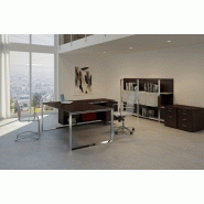 Bureau de direction en bois X7 avec retour et caisson porteur 4 tiroirs - Référence X7C01_SELECTION - Fabricant QUADRIFOGLIO_4