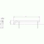 Chasse roues 1 courbe Ø 60,3 mm en acier galvanisé à sceller_4