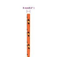 Vidaxl corde de bateau orange 8 mm 25 m polypropylène 152660_4