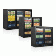 Arrière - bar 2 portes vitrées coulissantes et 4 clayettes chromées - 182 L | Tefcold - BA26S_4