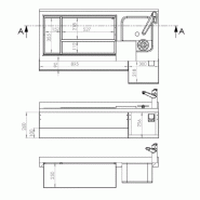 Table réfrigérante bar/boissons 2 tiroirs pleins - 1,2 x 0,6 m - 150 L_4