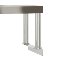 Vidaxl table de travail de cuisine avec étagère 110x55x120 cm inox 3208900_4