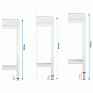 Table en inox avec étagère 70x60 cm_4