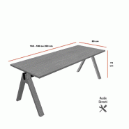Bureau individuel Viga - MDD - Non, Placage chêne cuivré_5