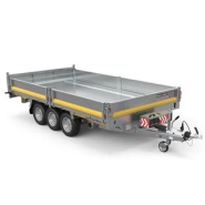 Remorque à benne basculante solide, robuste et configurable - disponible en version double ou triple essieu - trois roues - TIPPER  - 526-3620-35-3-12_4