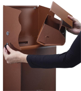 KOPA Cendrier / Corbeille mural 2L/15L - Fabrication française - matière recyclable - protection contre les intempéries_4