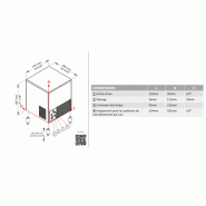 Machine à glaçons pleins 42kg/24h réserve 16kg condenseur eau Brema_4