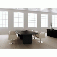 Table de réunion ARCO - bois laqué noir, plateaux et façades plaqués avec vernis opaque translucide_4