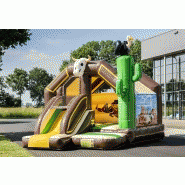 Combo toboggan gonflable - Compact, facile à transporter et installer - 4,6 x 4,0 x 3,5m_4