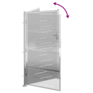 Vidaxl portail de jardin 100x200 cm acier inoxydable 376485_4