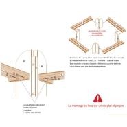 Table Elite Carrée - Réf: EC230 - Piétement et Plateau Bois - 2,30m x 2,30m x 0,75m_4