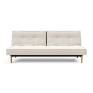 Canapé-lit convertible Innovation Living Splitback Styletto - pieds en chêne naturel - tissu bouclé Off White - 115x210 cm_4