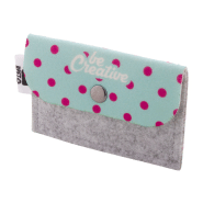 Porte-monnaie sur mesure en feutre RPET - impression quadri - 18g - couleur gris_4