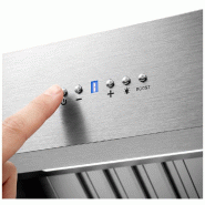 Hotte murale inox 1m avec moteur, régulateur, filtre et éclairage | Profondeur 900 mm_4