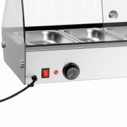 Présentoir chauffant professionnel R6 - 6 x GN 1/3 - 68 L | Bartscher_4