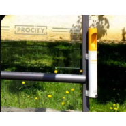 Cendrier sur pied - Vidage propre et rapide - Tube acier Ø 76 mm - Tête en aluminium moulé - Hauteur 600 mm - Verrouillable par clé triangle_4