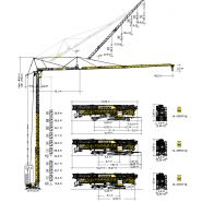 Grue Liebherr pour chantier avec rayon d'orientation de 2,75 m