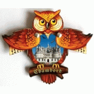 Magnet publicitaire personnalisé hibou - MDF découpé au laser - Fabriqué en France_4