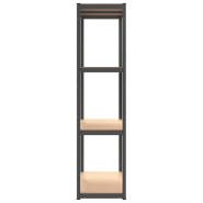 Vidaxl étagères à 4 niveaux 2pcs anthracite acier et bois d'ingénierie 152850_4