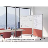 Cloison bois, tissu ou acoustique REY - finitions mélamine, semi-vitrées ou pleines - kit de montage inclus_4