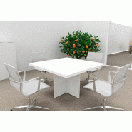 Table de réunion carrée TAK- Mobel Linea - Blanc_4