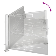 Vidaxl portail de jardin 100x75 cm acier inoxydable 376474_4