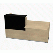 Bureau d'accueil lumineux Tera - MDD - 226, Chêne Canadien, Droite, Noir_4