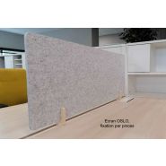 Écran de bureau acoustique OSLO - écologique et performant avec piétements en bois naturel_4