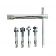 Pro-park-lock-tri (203032) - potelet rond de sécurité rabattable - groupe rms - avec clé pompier sur platine - matériau : acier galvanisé, peint en blanc_4