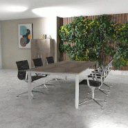 Table de réunion 6-8 personnes Tempo - Mobel Linea - 250, Alu, Chêne grisé_4