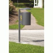 ABES Poubelle publique cylindrical 524 - 33L - Disponible en acier galvanisé ou revêtement par poudre RAL standard_4