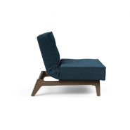 Innovation Living - Fauteuil Splitback Eik Convertible Lit 90x115 cm - Pieds Chêne Naturel - Tissu Argus Navy Blue_4