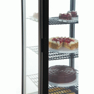 Vitrine réfrigérée panoramique avec porte incurvée - série C - noire 235L - Polar - CX573_4