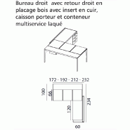 Bureau d'angle avec retour crédence design X9- Officity - 172, Gauche, Orme gris_4