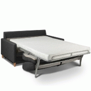 Canapé convertible OGGETTO - Matelas 16 cm - Système express - Sommier à lattes 160 cm - Microfibre gris graphite_4