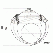 Dk-14 grappin forestier pour mini-pelle 3.5-7 tonnes - deleks srl_4