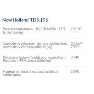 Td5.105 tracteur agricole - New Holland - 107 ch - inverseur hydraulique et cabine VisionView™_4