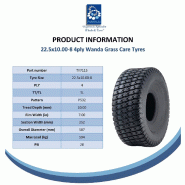 22.5x10.00-8 4ply Grass Tyre pour John Deere Gator, Turf Lawn, Utility (Set of 4)_4